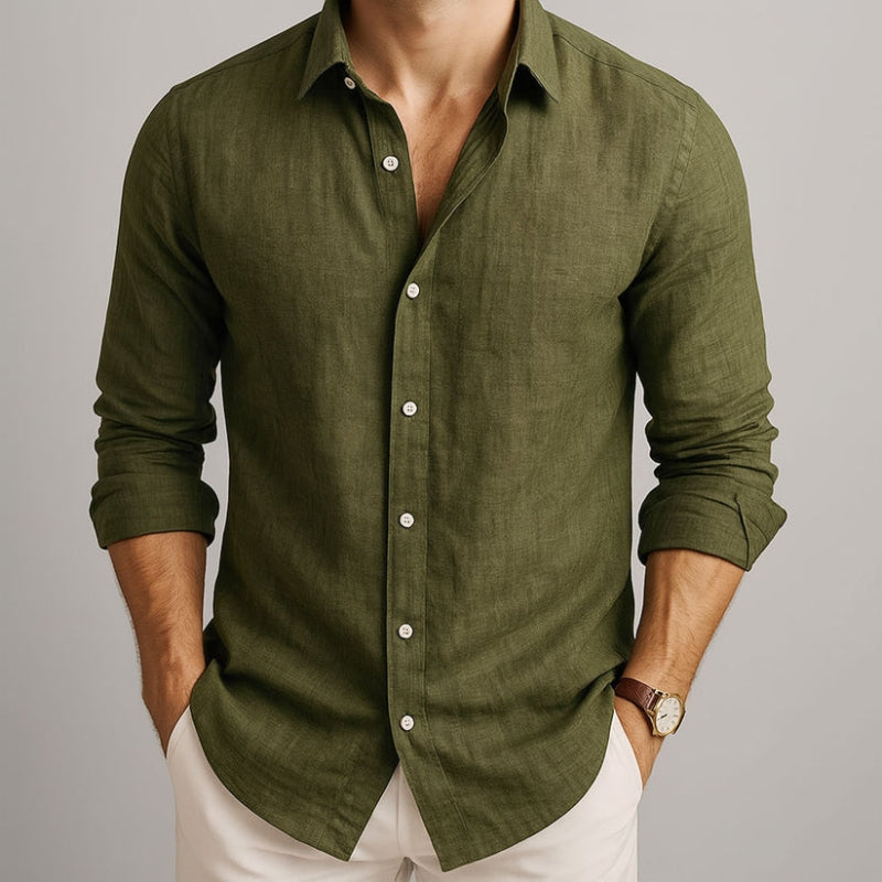 BRAIN™ | Men's Cotton-Linen Longsleeve