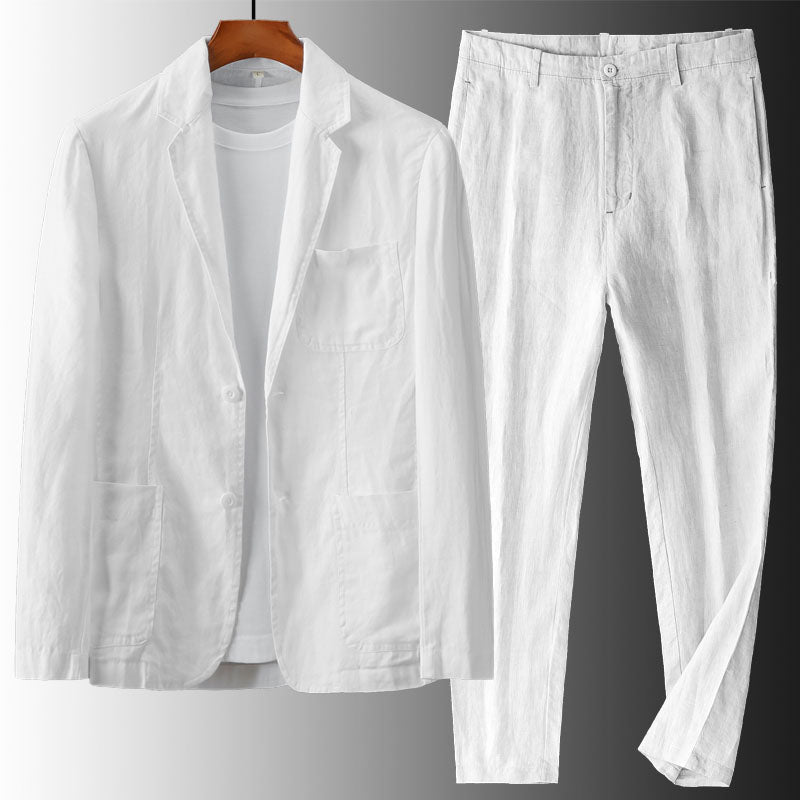 BRAIN™ | Men's Linen Blazer & Trousers Set