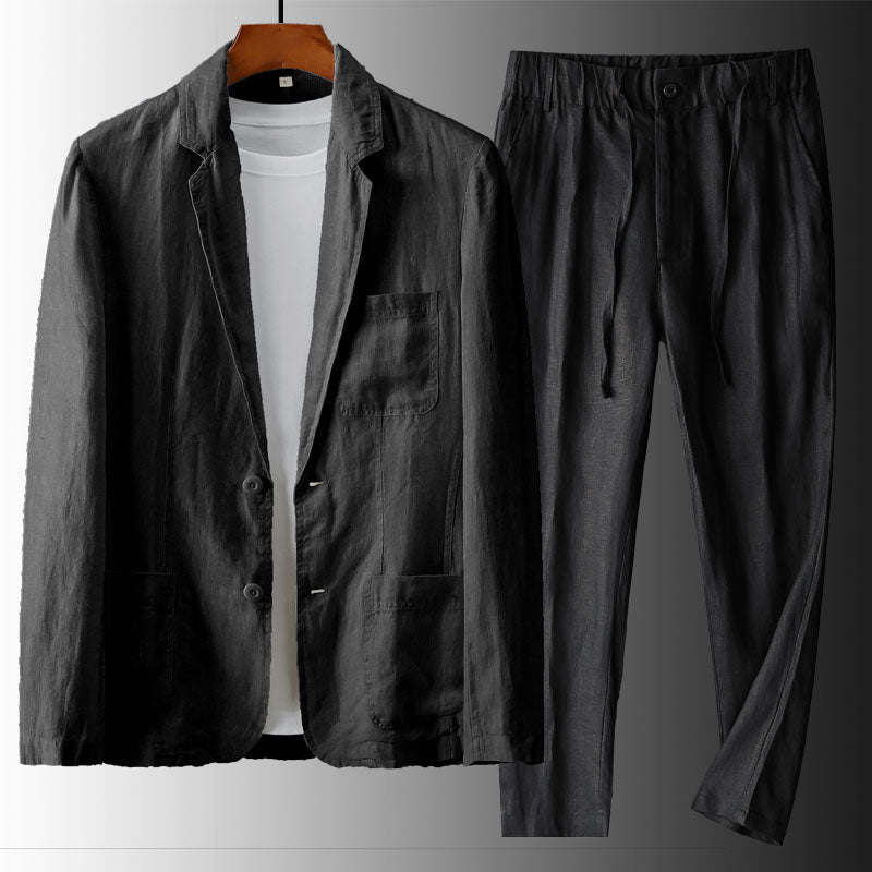 BRAIN™ | Men's Linen Blazer & Trousers Set