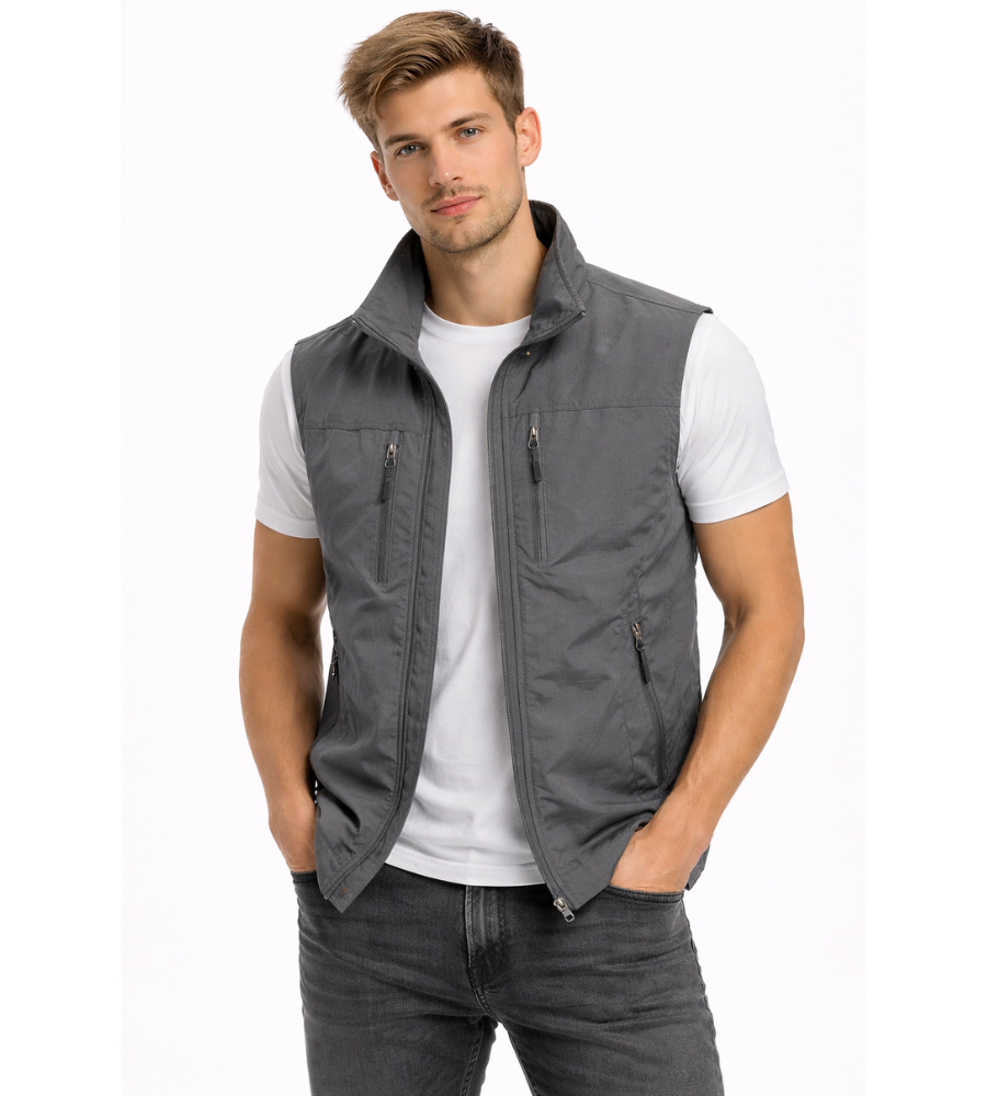 BRAIN™ | Men's Nylon Zip Vest