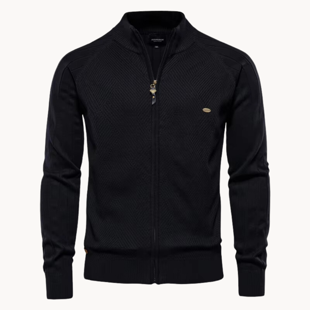 BRIAN™ | Zip-Up Knit Jacket