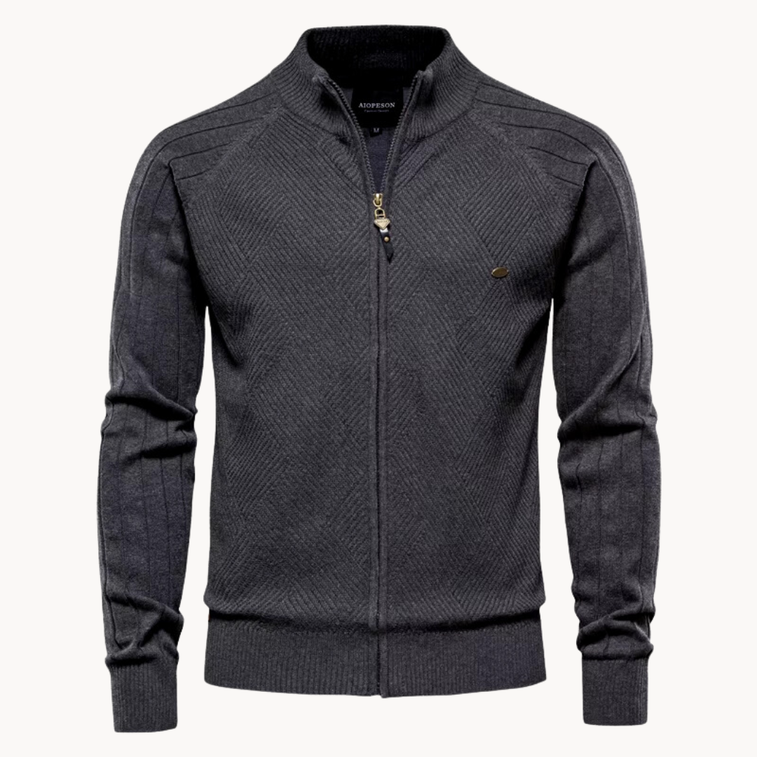BRIAN™ | Zip-Up Knit Jacket