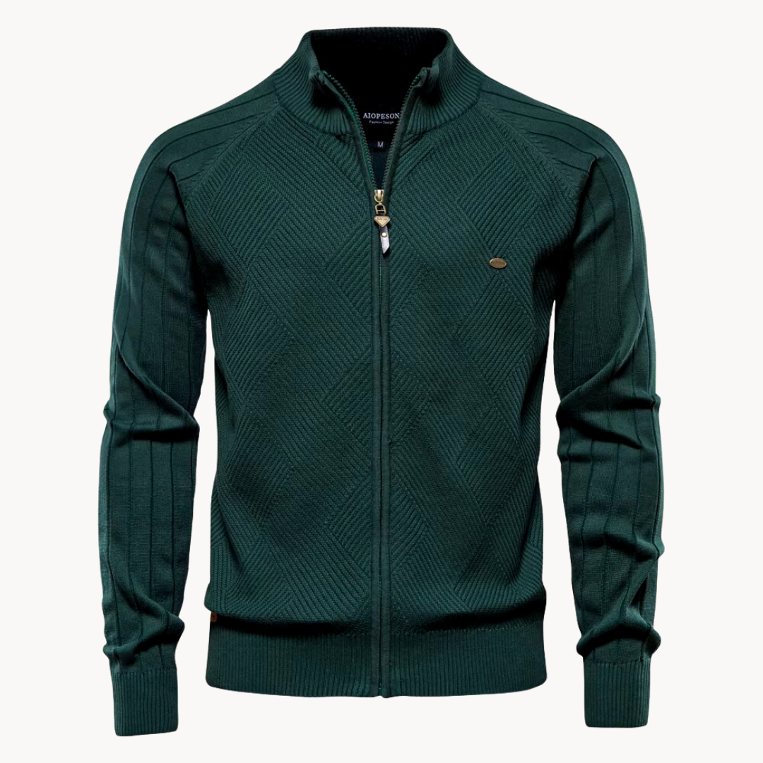 BRIAN™ | Zip-Up Knit Jacket