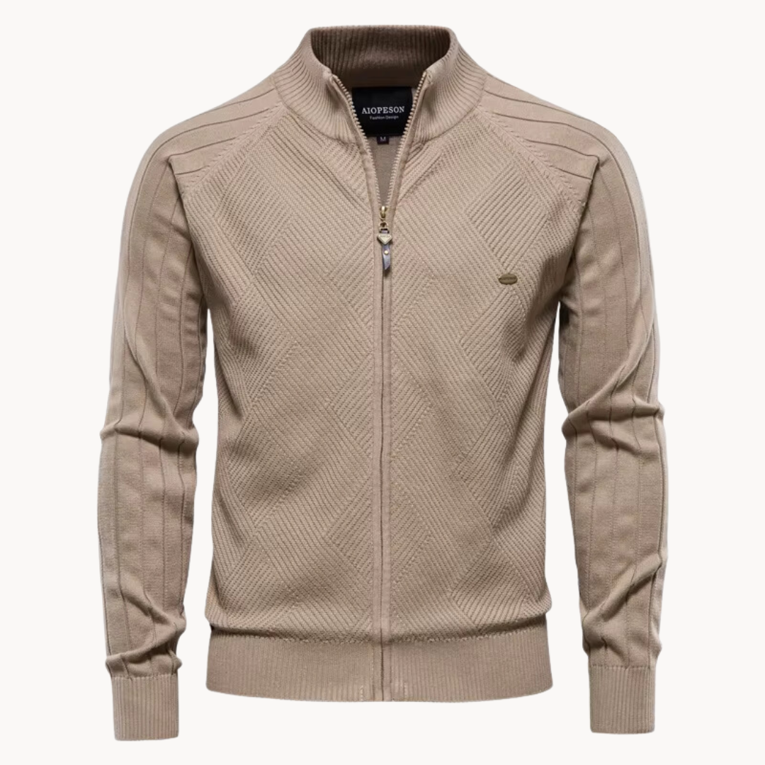 BRIAN™ | Zip-Up Knit Jacket