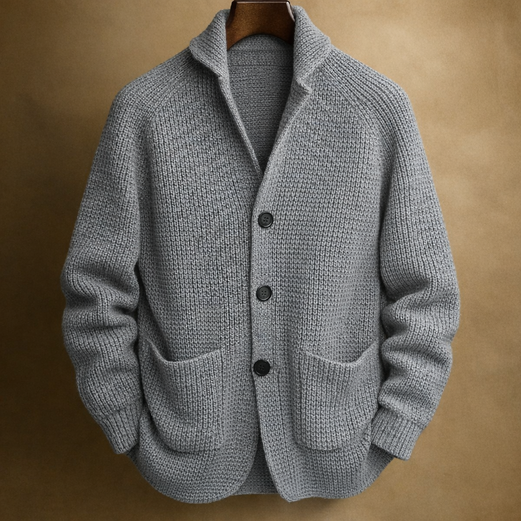 BRIAN™ | Lawrence Tailored Button-Front Knit Cardigan