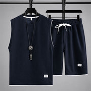 BRAIN™ | Men's Waffle Knit Sleeveless Lounge Set