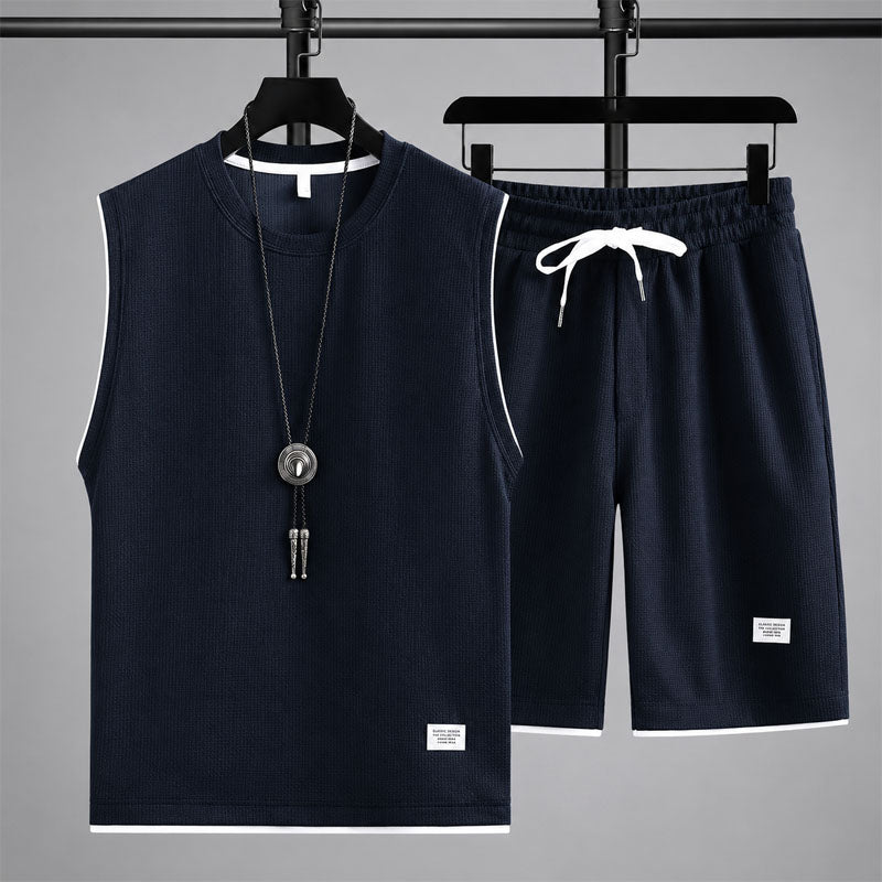 BRAIN™ | Men's Waffle Knit Sleeveless Lounge Set