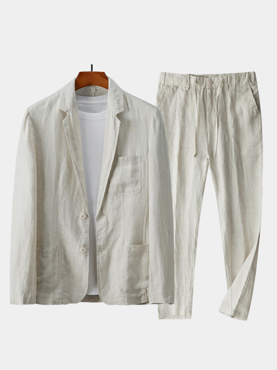 BRAIN™ | Men's Linen Blazer & Trousers Set