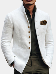 BRAIN™ | Men's Gold-Button Knit Blazer