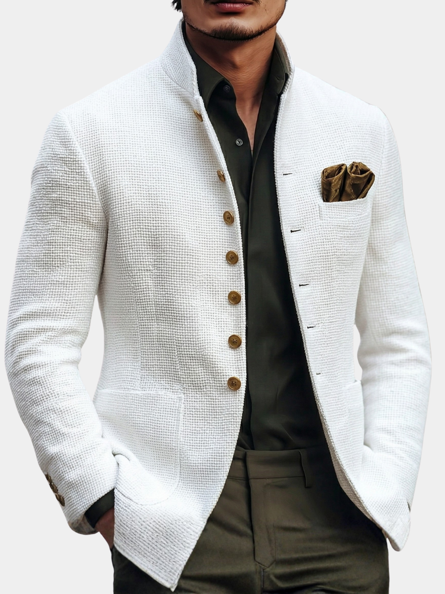 BRAIN™ | Men's Gold-Button Knit Blazer