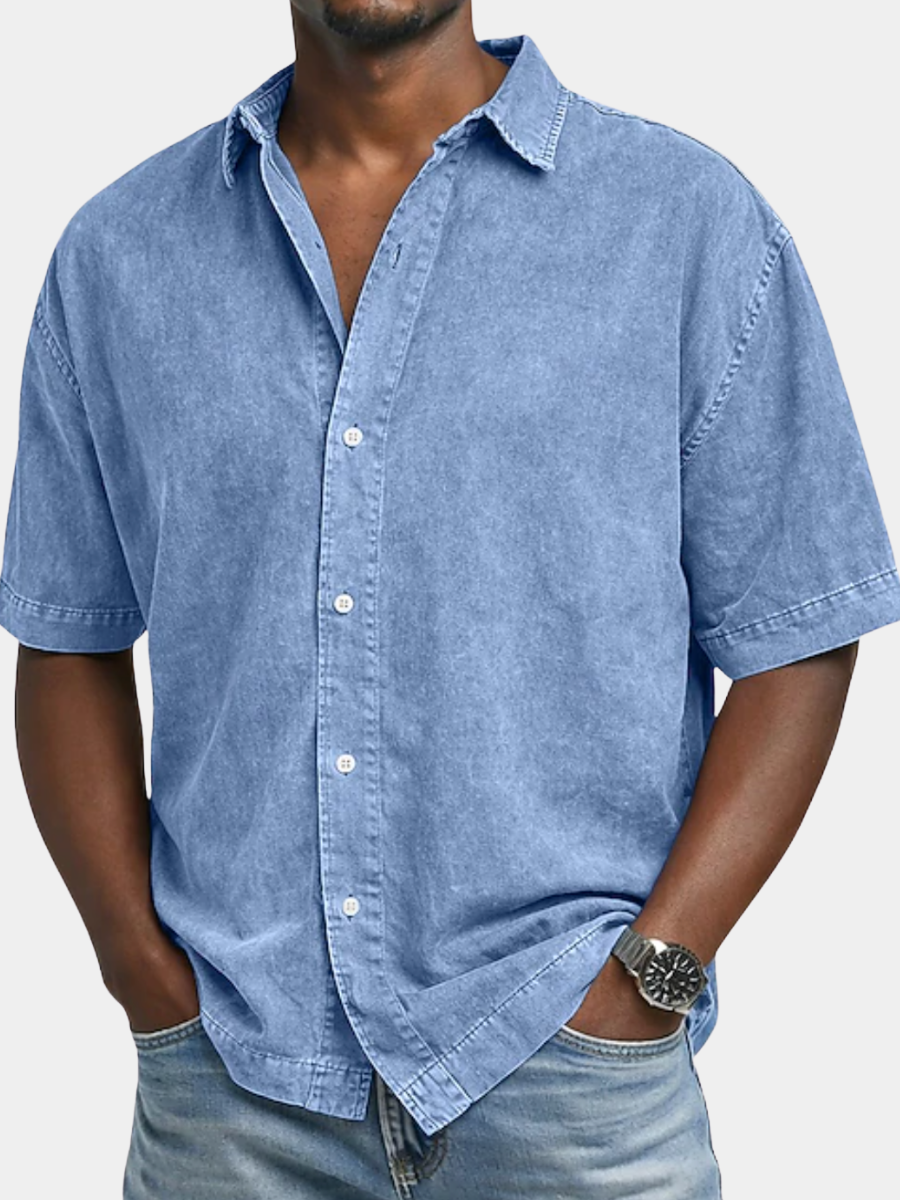 BRAIN™ | Men's Acid Wash Shirt