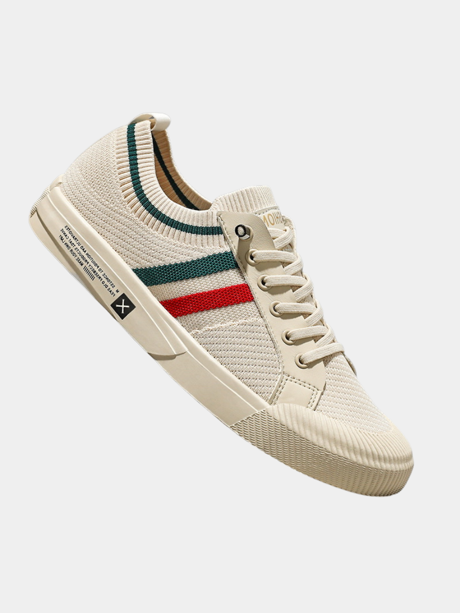 BRIAN™ | Retro Knit Canvas Trainers