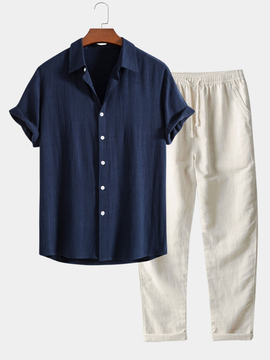 BRAIN™ | Men's Relaxed Linen Co-Ord Set