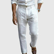 BRAIN™ | Men's Pleated Linen Trousers