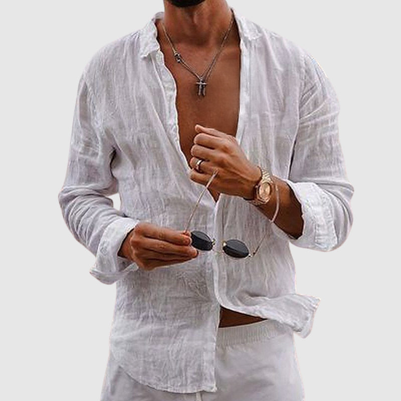 BRIAN™ | Button-Down Linen Shirt
