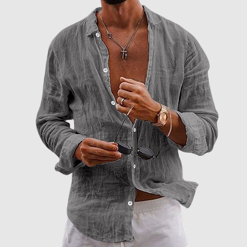 BRIAN™ | Button-Down Linen Shirt