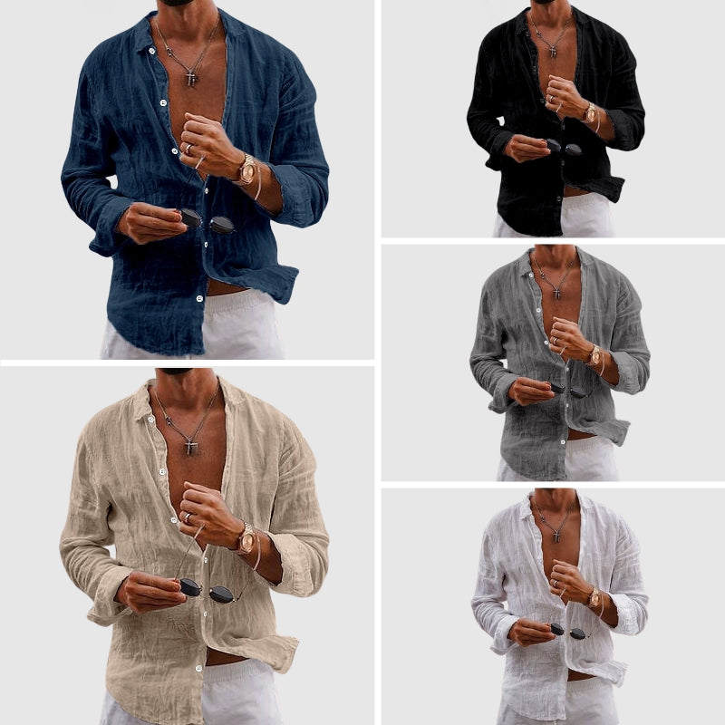 BRIAN™ | Button-Down Linen Shirt