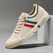 BRIAN™ | Retro Knit Canvas Trainers