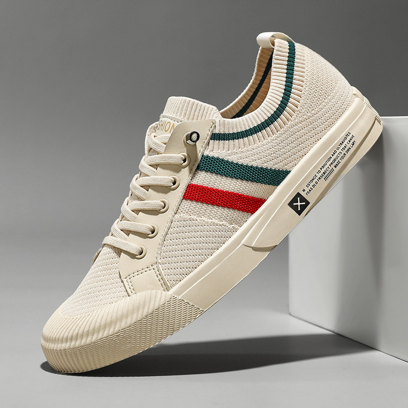 BRIAN™ | Retro Knit Canvas Trainers