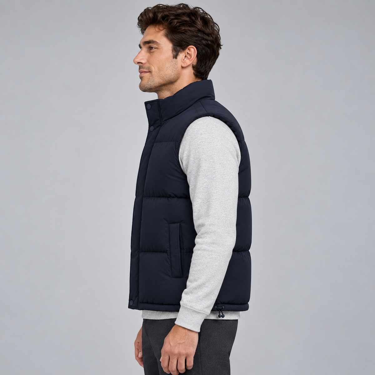 BRIAN™ | Montarello Men's Lightweight Quilted Zip-Front Vest