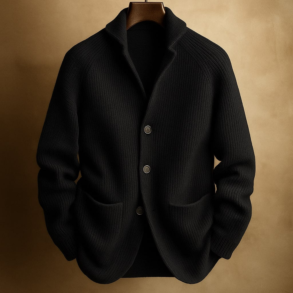 BRIAN™ | Lawrence Tailored Button-Front Knit Cardigan