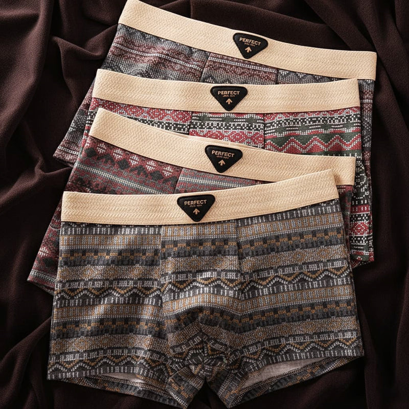 BRAIN™ | Men's Cotton Geometric Boxer Briefs