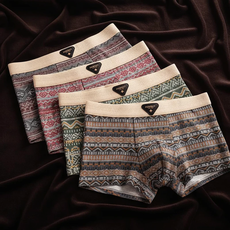 BRAIN™ | Men's Cotton Geometric Boxer Briefs