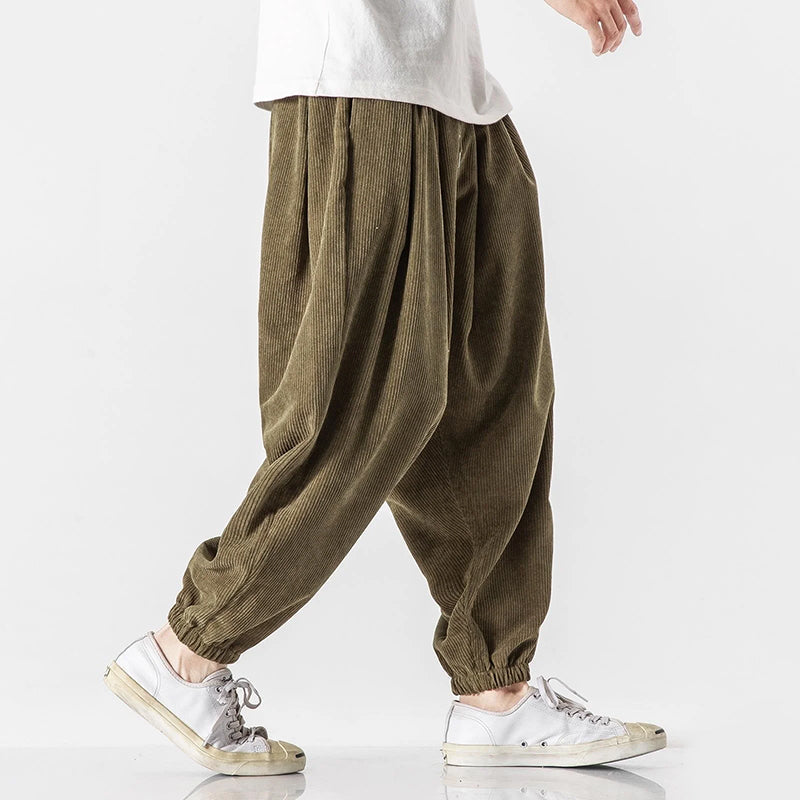BRAIN™ | Men's Loose-Fit Corduroy Jogger Trousers