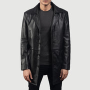 BRIAN™ | Classmith Black Leather Coat