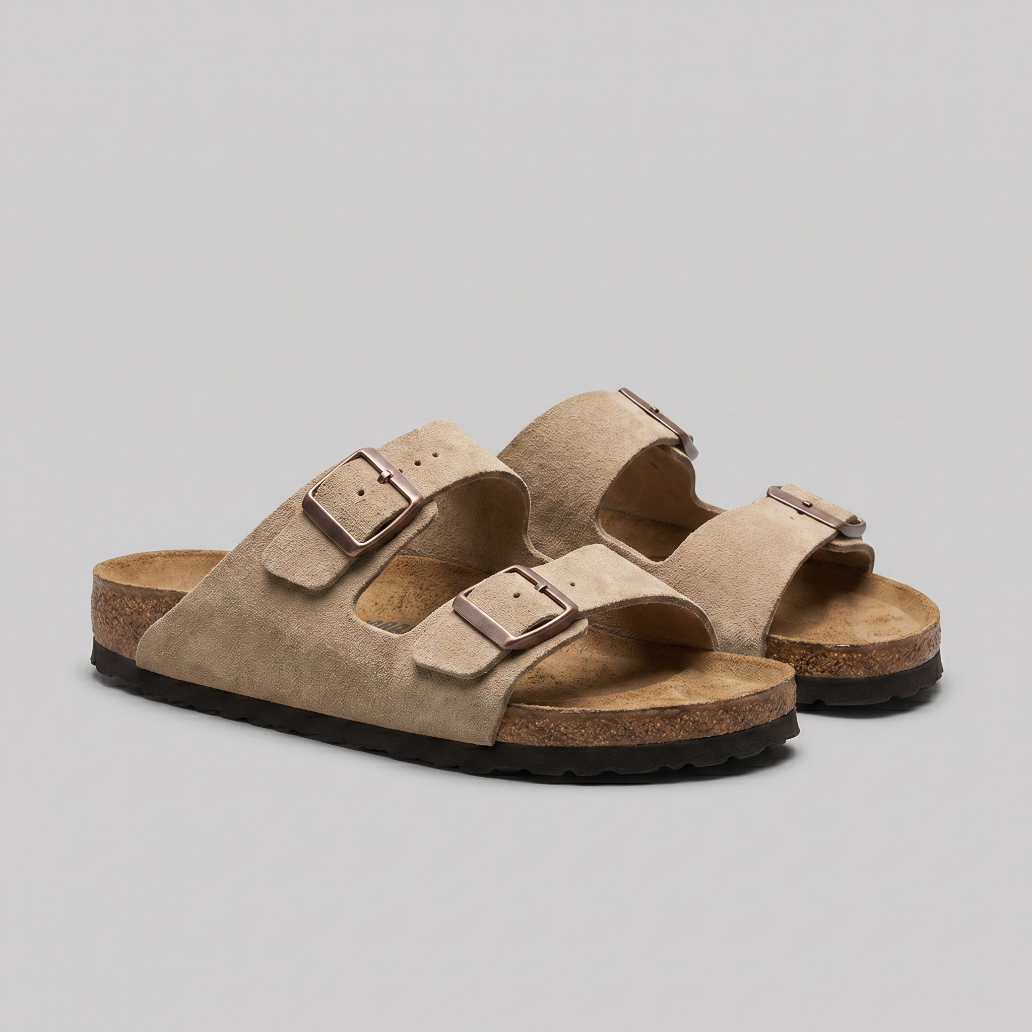 BRAIN™ | Men's Double-Buckle Suede Sandals