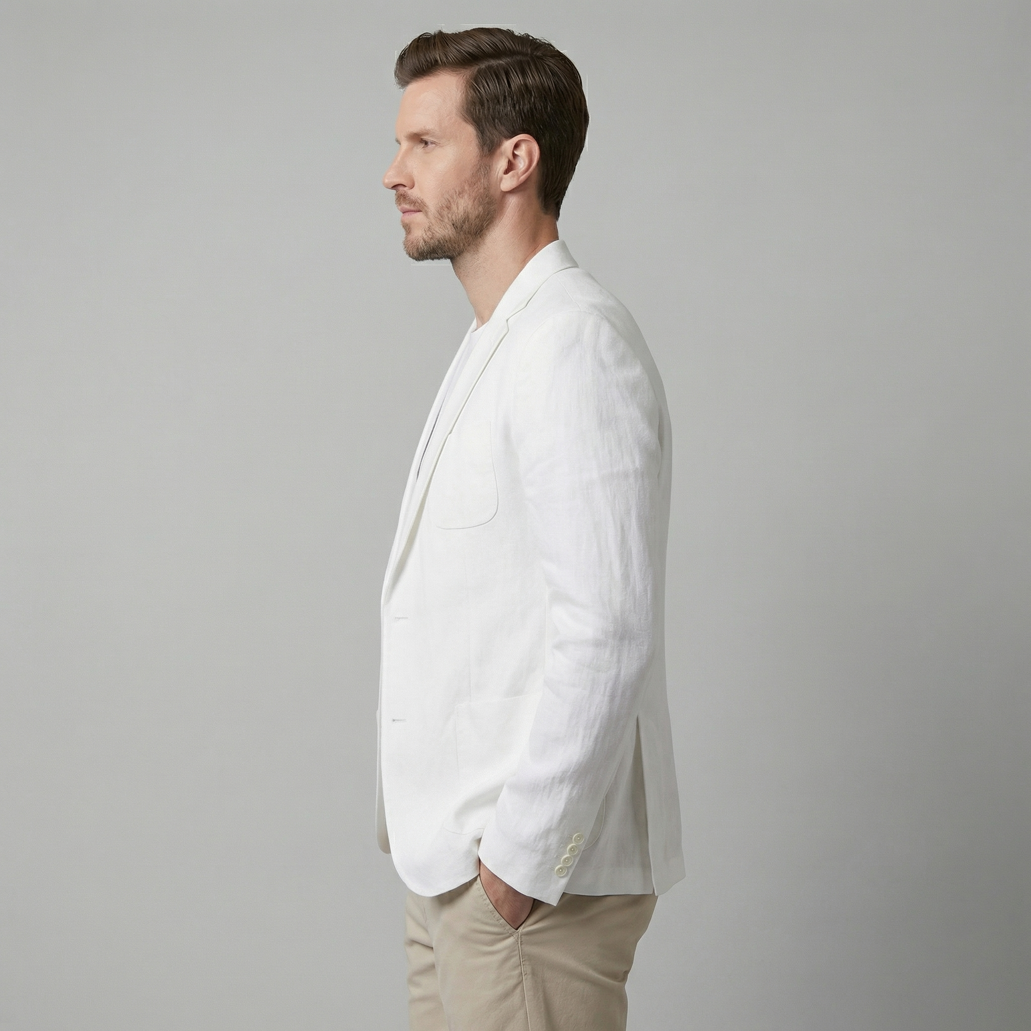 BRAIN™ | Men's Two-Button Linen Blazer