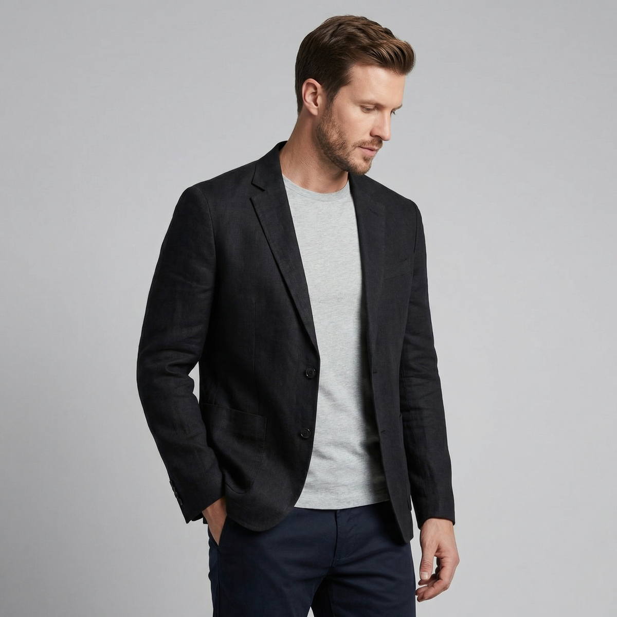 BRIAN™ | Men's Two-Button Linen Blazer