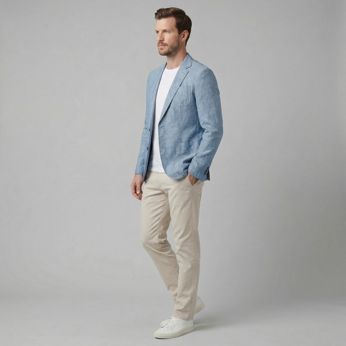 BRIAN™ | Men's Two-Button Linen Blazer