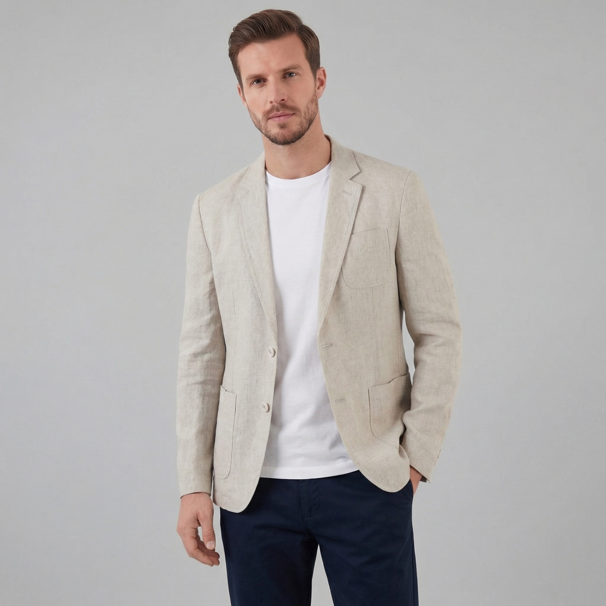 BRIAN™ | Men's Two-Button Linen Blazer