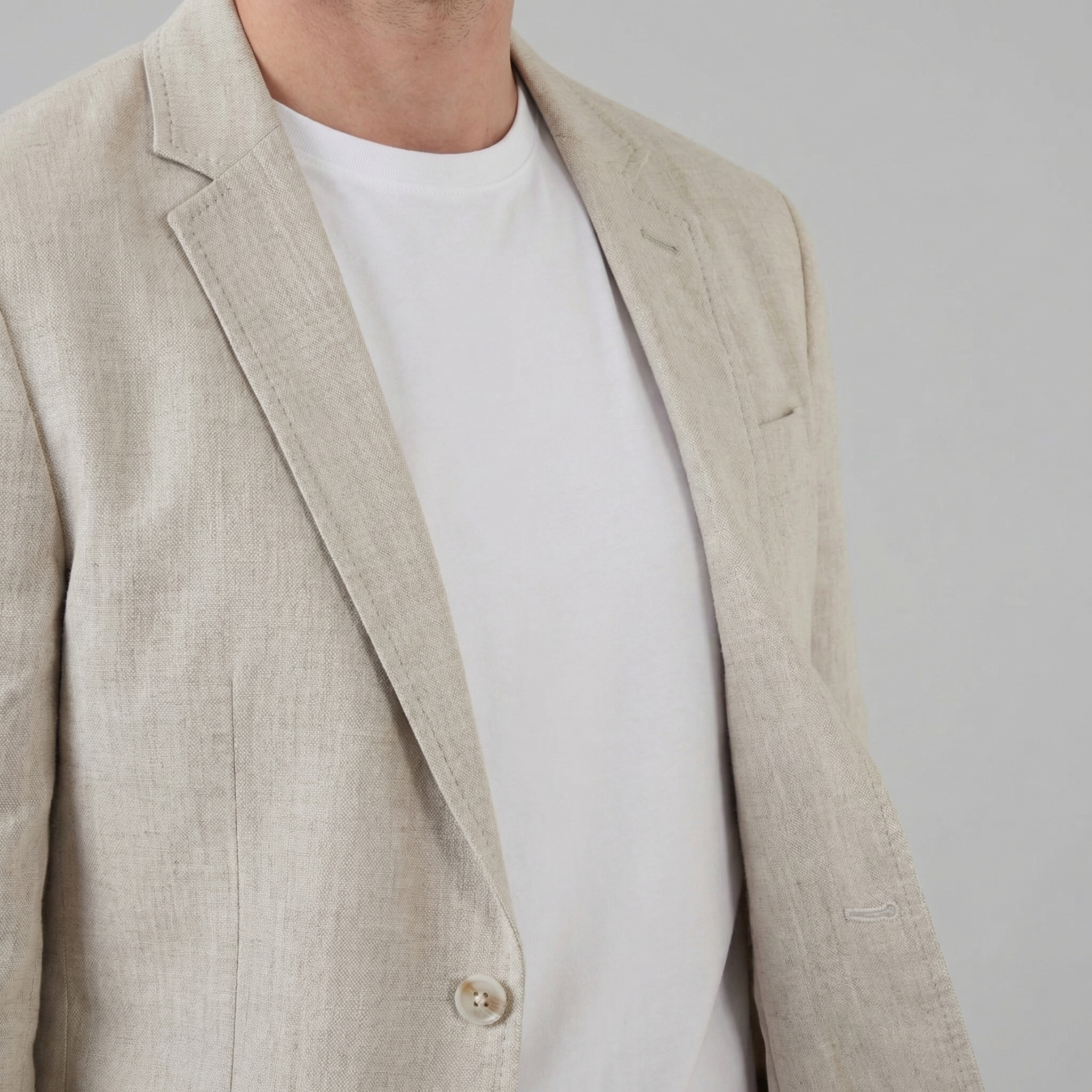 BRAIN™ | Men's Two-Button Linen Blazer