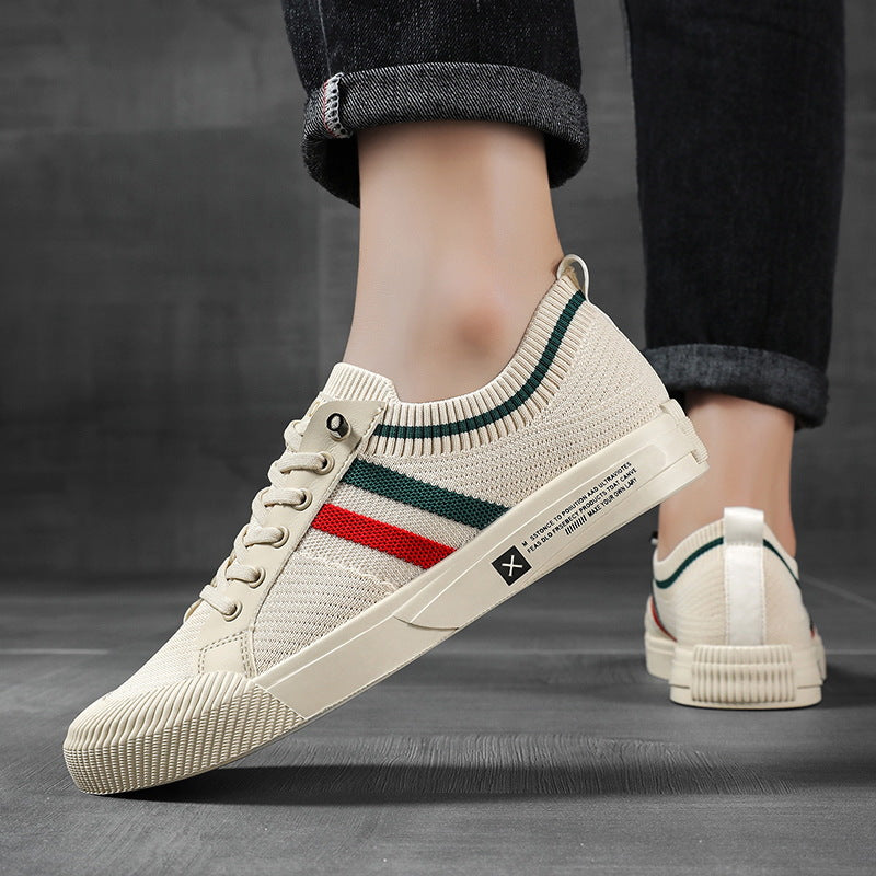 BRIAN™ | Retro Knit Canvas Trainers
