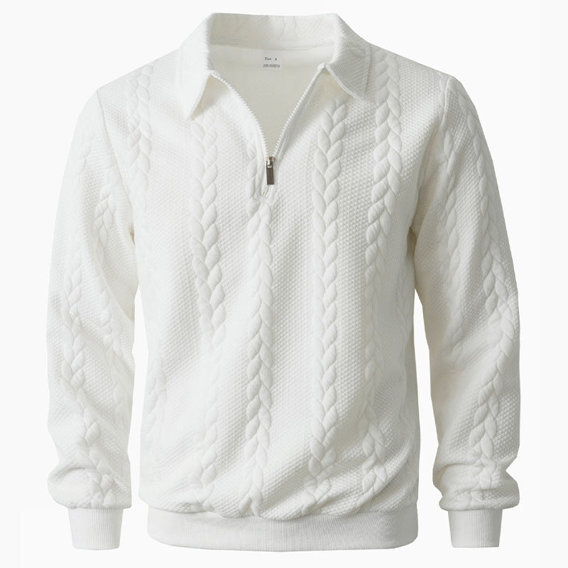 BRIAN™ | Men's Cable-Texture Quarter-Zip Pullover