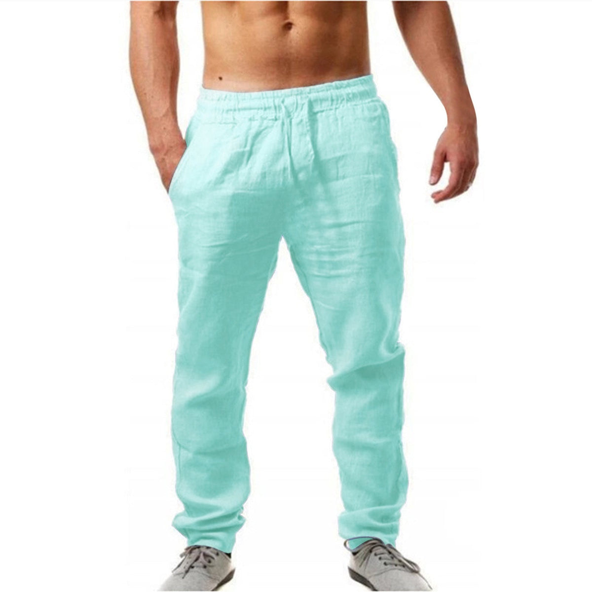 BRIAN™ | Men's Straight-Leg Linen Trousers