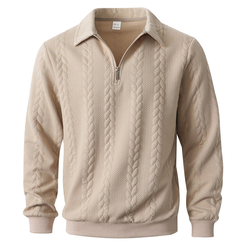 BRIAN™ | Men's Cable-Texture Quarter-Zip Pullover