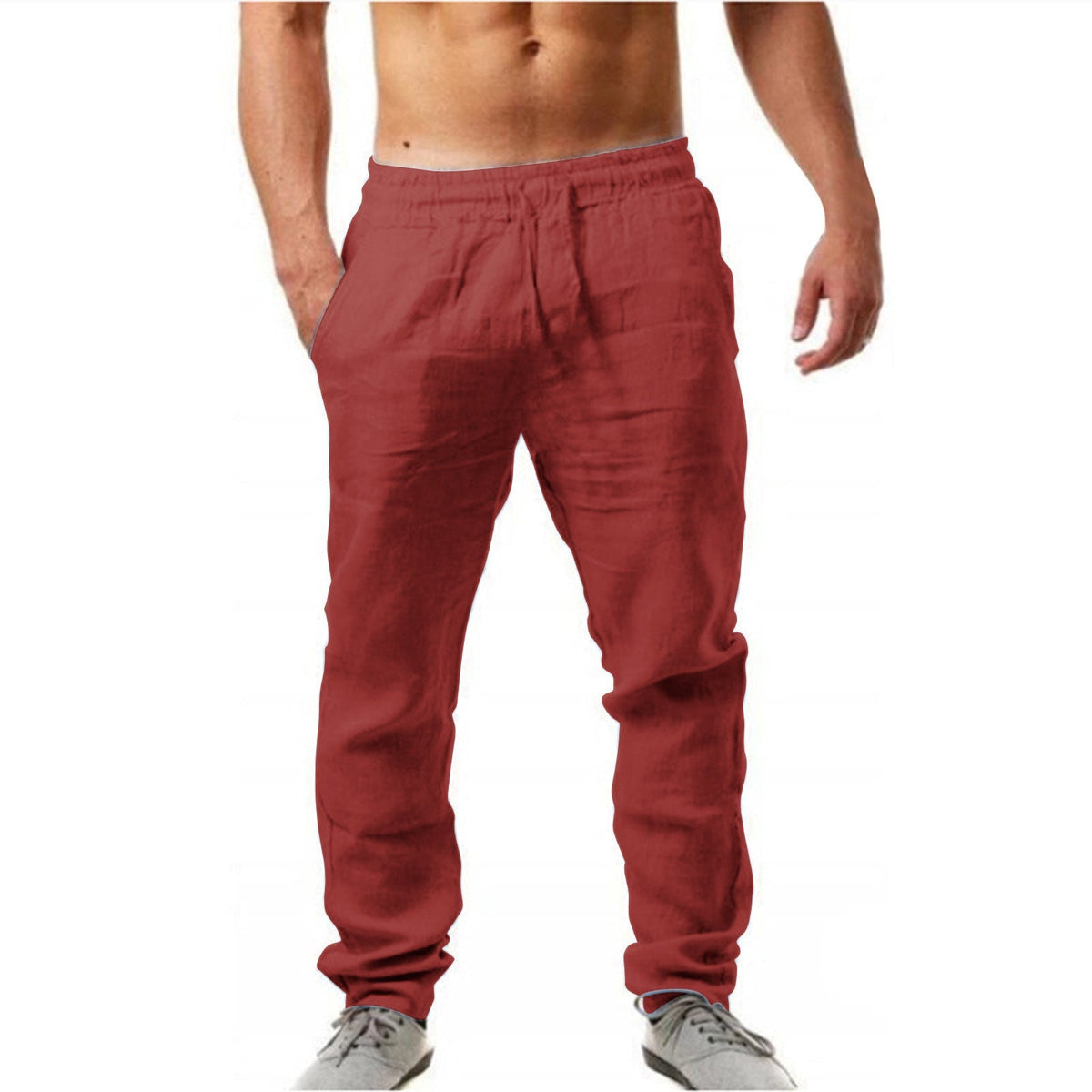 BRIAN™ | Men's Straight-Leg Linen Trousers