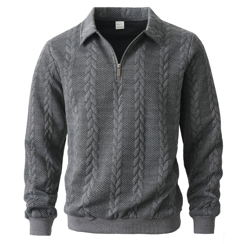 BRIAN™ | Men's Cable-Texture Quarter-Zip Pullover