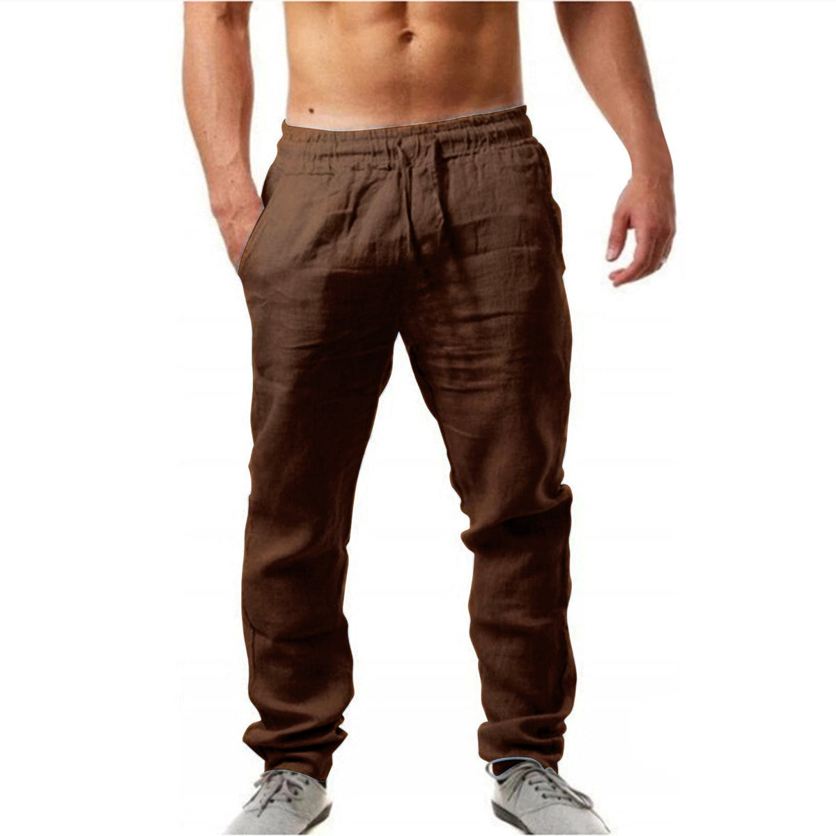 BRIAN™ | Men's Straight-Leg Linen Trousers