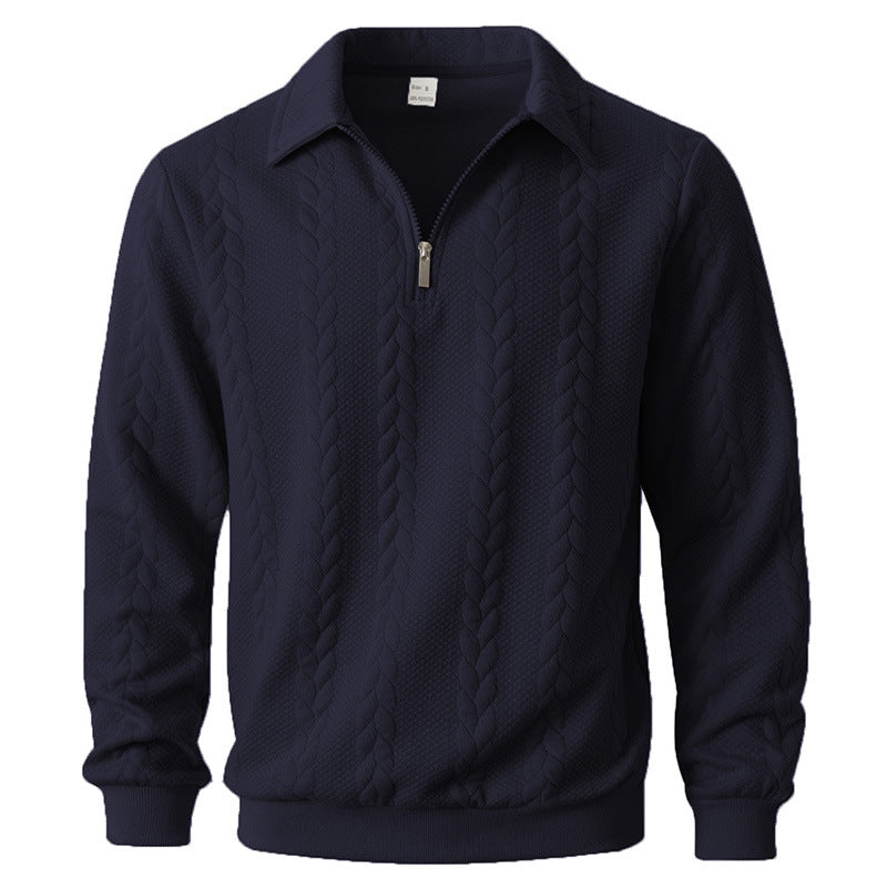 BRIAN™ | Men's Cable-Texture Quarter-Zip Pullover