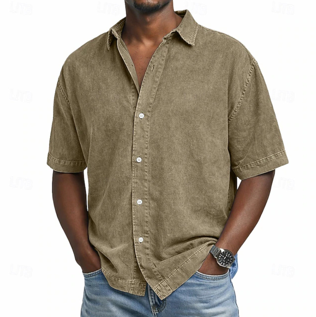BRAIN™ | Men's Acid Wash Shirt