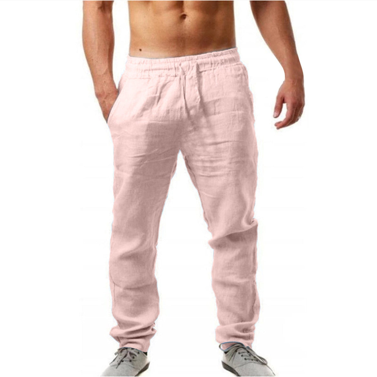 BRIAN™ | Men's Straight-Leg Linen Trousers