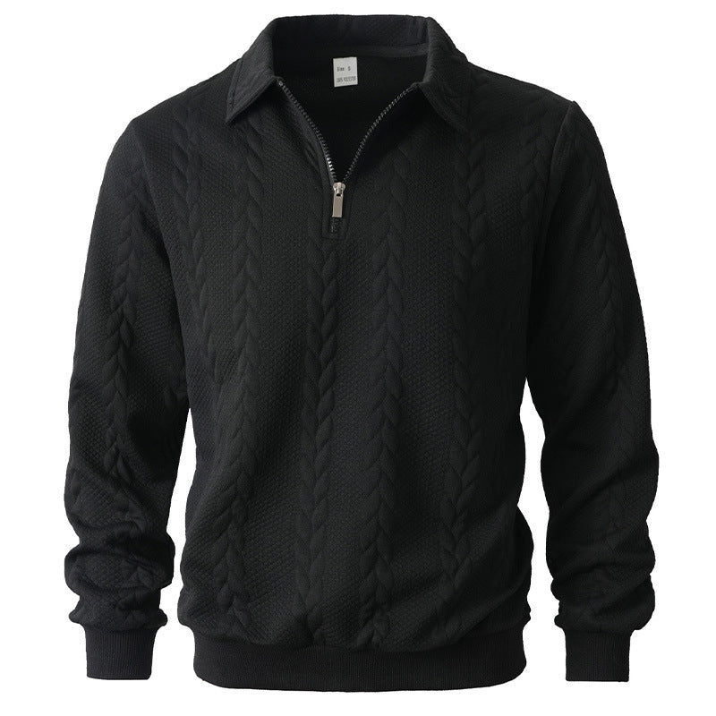 BRIAN™ | Men's Cable-Texture Quarter-Zip Pullover