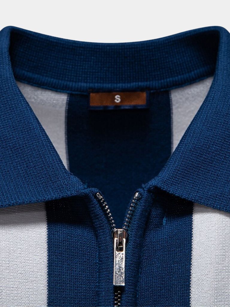 BRAIN™ | Striped Zip Polo