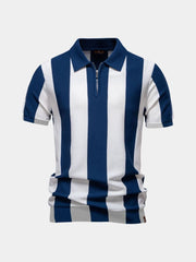 BRAIN™ | Striped Zip Polo