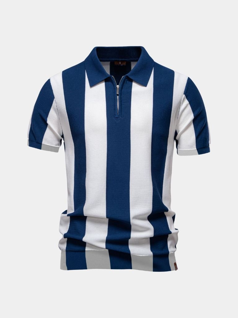 BRAIN™ | Striped Zip Polo