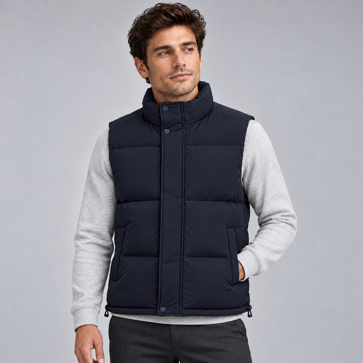 BRIAN™ | Montarello Men's Lightweight Quilted Zip-Front Vest